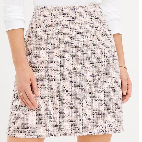 Ann Taylor Multicolor Tweed Shift Skirt Size 12 - Picture 2 of 6